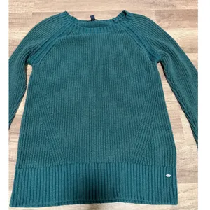 American‎ Eagle Green Shaker Knit Crew Neck Raglan Sweater Size Small thumbnail 2