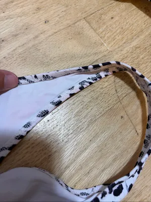 White fox cheetah print bikini read Black Size XS thumbnail 3