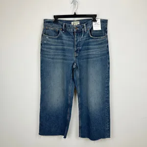 Madewell Petite Low Slung Baggy Crop Jean Croswell Wash Blue Relaxed US 30 P NWT thumbnail 7