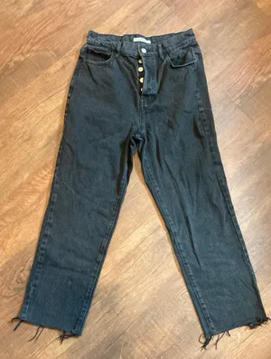 High Waisted Black Jeans thumbnail 1