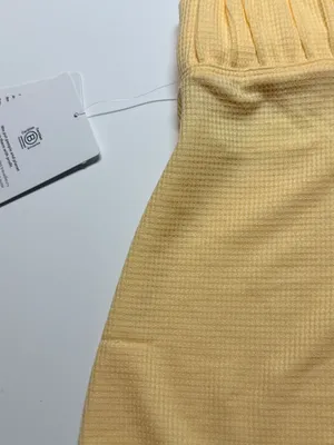 NWT Athleta Wind Down Sleep Shorts 1X Lunaria Yellow Waffle Knit Lounge Plus thumbnail 11