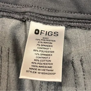 Figs Women’s Graphite Grey Zamora Slim Fit Jogger Scrub Pants size XS thumbnail 4