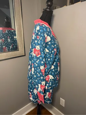 Printfresh Bundled Up Pajama Set Organic Cotton Polar Bear Owl Rabbit Medium. thumbnail 5