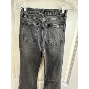 Forever 21 Faded Black Bell Bottom Button Up Jeans Women's Sz 25 thumbnail 4