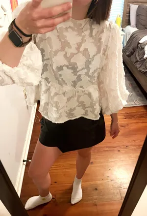 Free People White Lace Top thumbnail 2