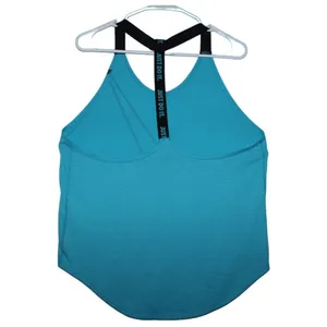 Women's Nike Dri-Fit Elastika Blue Black Athletic Pull Over Tank Top Size Large thumbnail 2