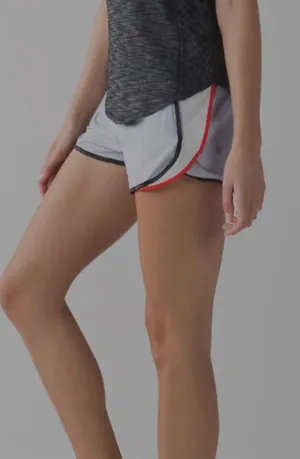 Lululemon Super Squad Short 4 Silver Fox Angel Wing Black Coral 3" Running thumbnail 1