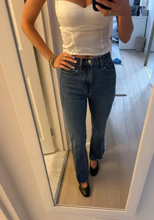 PacSun High-Rise Dark Wash Jeansstraight leg thumbnail 1