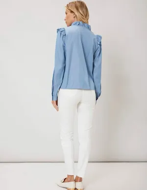 Boutique Blue Long Sleeve Blouse thumbnail 3