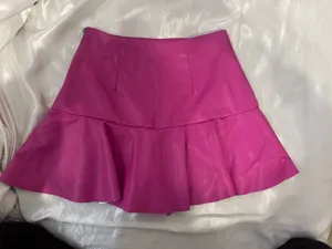 boutique leather skirt Pink thumbnail 2