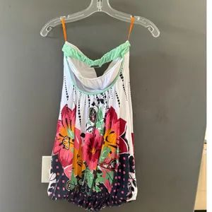 Colcci Brazil Y2k Vintage Medium‎ Floral Bubble Hem Top Tropical Beach Going Out thumbnail 3
