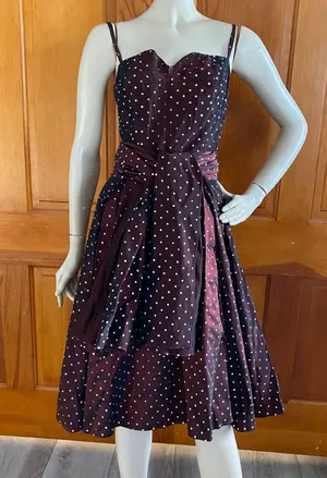 Vintage 50s/60s Full Circle Cocktail Party Dress XS/S thumbnail 1