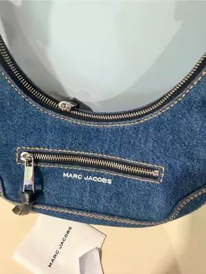 Marc Jacobs Dark Blue Denim Crescent Shoulder Bag thumbnail 7
