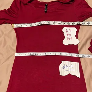 White Mark Burgundy Scoop Neck Long Sleeve Lightweight Maxi Dress Size Small EUC thumbnail 8