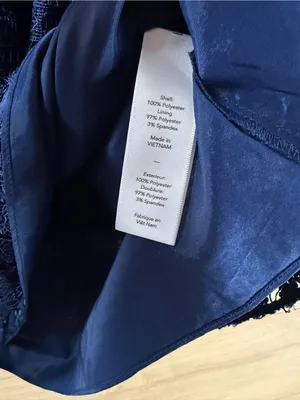 LIKELY Off-Shoulder Navy Lace Top XS thumbnail 6