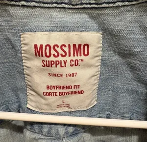 Mossimo Supply Co. Blue Denim Boyfriend Shirt thumbnail 5