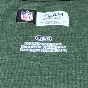 NFL Team Apparel Green Bay Packers Womens V-Neck T-Shirt Green‎ Large Football thumbnail 3