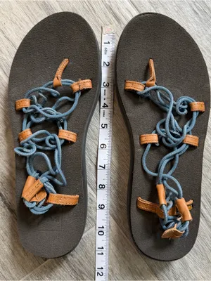 Teva Voya Infinity Women's Sandals Blue Gray Strappy Minimalist Size 10 thumbnail 7