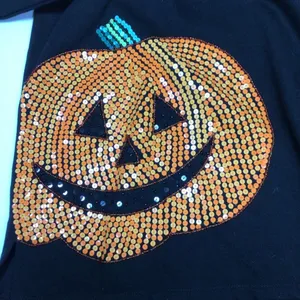 Vtg Quacker Factory Womens Halloween Sequin Jack O'Lantern Sweatshirt Plus 2X thumbnail 2