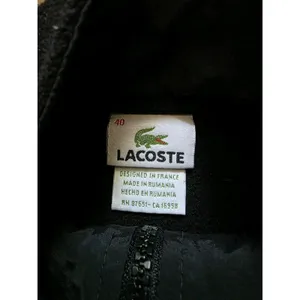 Lacoste Jacket Womens Size 40 Black Fleece Full Zip Embroidered Logo Gator thumbnail 3