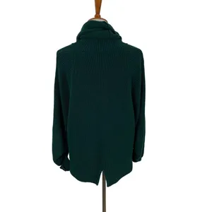 Cabi Green Sweater Small Chunky Knit Funnel Neck Comfy Fall Style‎ thumbnail 6
