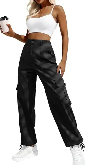 Amazon Black Cargo Pants thumbnail 1