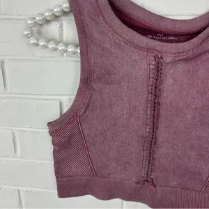 Offline By Aerie Recharge Minimal Support Braided High Neck Sports Bra M thumbnail 5
