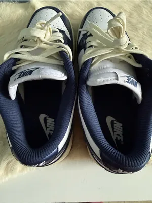 Nike Women’s Dunk Low Premium Vintage Navy White Sneakers thumbnail 5