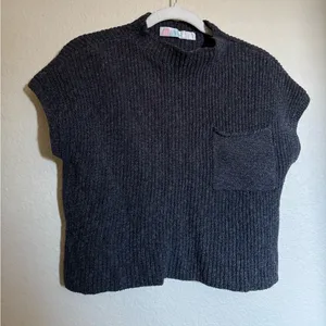 Free people freya black‎ combo sweater only size xs thumbnail 1