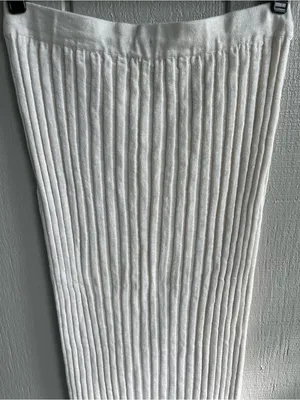 Free‎ People FP Beach Cotton Blend Ribbed Knit Veda Midi Skirt Ivory Size S thumbnail 7
