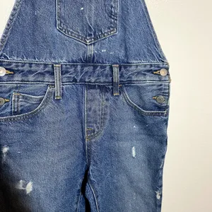 Levi's Bib Overalls Jeans 100% Cotton Adjustable Distressed Straight Med Wash XS thumbnail 4