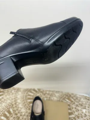 Clarks Black Leather Ankle Booties with Side Button Detail thumbnail 10