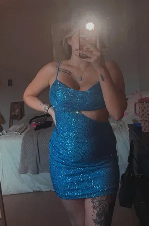 Hello Molly Cut-Out Dress Mini Blue  thumbnail 1