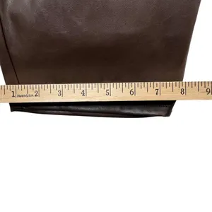 Old Navy Brown Faux Leather Straight Pants Plus‎ Size 20 Vegan Leather Trousers thumbnail 10