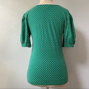 Banana Republic Ruffle Front Green Blouse thumbnail 6