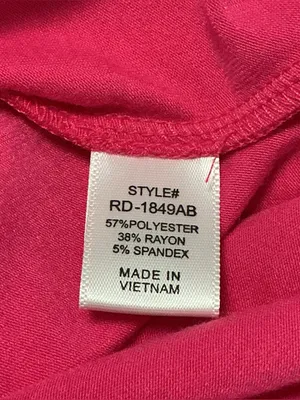 Zenana Hot Pink V-Neck T-Shirt Dress Size L NWT thumbnail 6