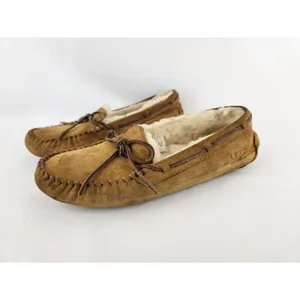 UGG Dakota Slippers Women's 10 House Shoes Tan 5612 Moccasin Loafers Sherpa Wool thumbnail 3