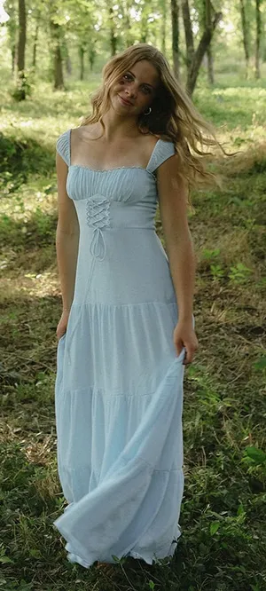 Fortunate One Crystal Waters Maxi Dress Blue thumbnail 1