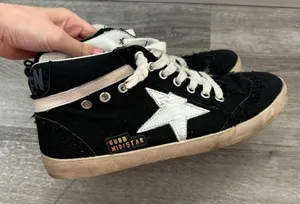 Golden Goose Mid Star Black High Top Skater Sneakers Streetwear Italian Size 37 thumbnail 1