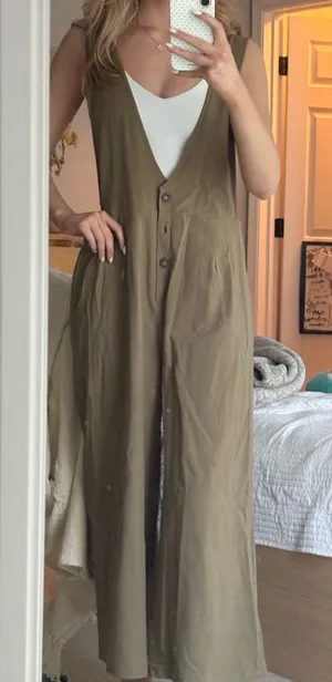 Olive Green Jumpsuit Size M thumbnail 1