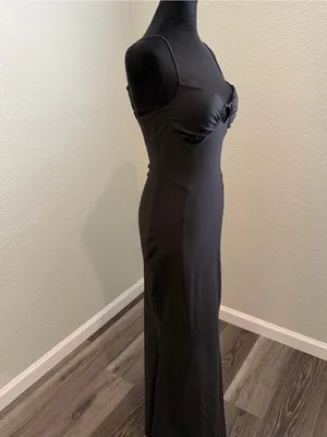 Black Cutout Spaghetti Strap Maxi Dress Size M thumbnail 6