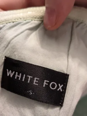 White Fox Pastel Green Bustier Crop Top Size Small thumbnail 4