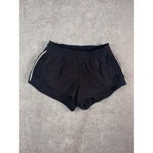 lululemon hotty-hot shorts ruched side black reflective 4 thumbnail 2