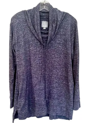 Aerie Just Add Leggings Cowl Neck Tunic Top Women's‎ Medium Heather Blue Casual thumbnail 1