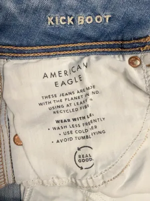 merican Eagle Kick Boot Jeans Women’s Size 4 Regular Next Level Stretch light W thumbnail 9