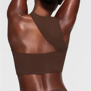 NWT Skims Size XXS Cocoa Brown Fits Everybody Cut Out Super Cropped Top SOLD OUT thumbnail 9