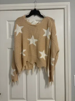 Polly & Esther Sweater Cropped Distressed thumbnail 3