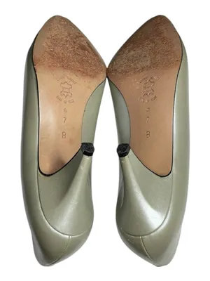 Vintage: Amalfi ❤︎︎ Monica Kitten Heel Pumps ❤︎︎ Pastel Mint Pearl Leather ❤︎︎ 7 thumbnail 13