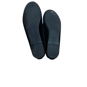Sappun Black Teal Velvet Mary Jane Ballet Flats Buckle Strap Size Approx US 6.5 thumbnail 4