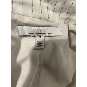 White House Black Market One-Button Blazer in Pinstripe Size 2 Ivory. thumbnail 5